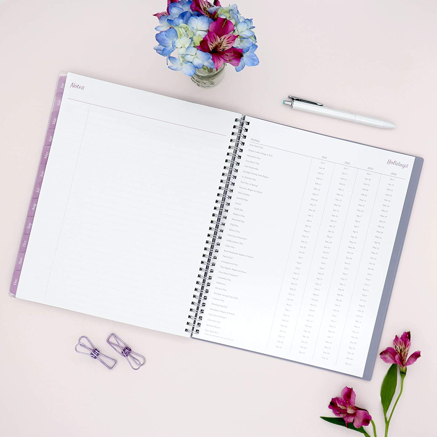 Blue Sky 2021 Weekly & Monthly Planner, Flexible Cover, Twin-Wire Binding, 8.5" x 11", Laila (125889) - Image 7